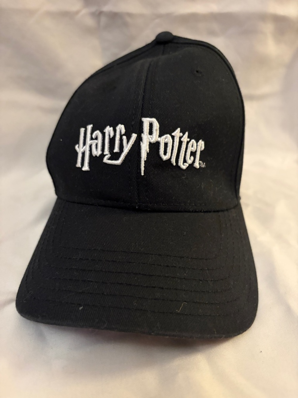 Harry Potter Embroidered Logo Black Baseball Cap
